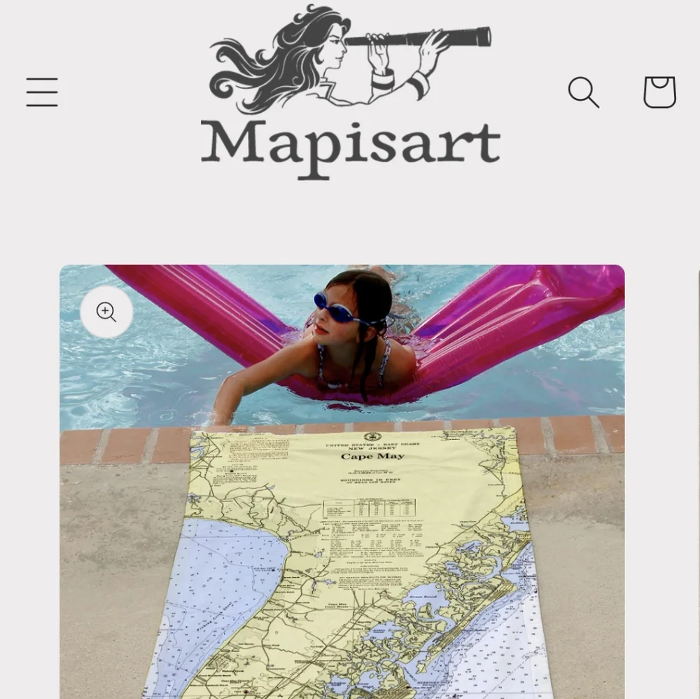Mapisart Cape May‎ Chart Towel